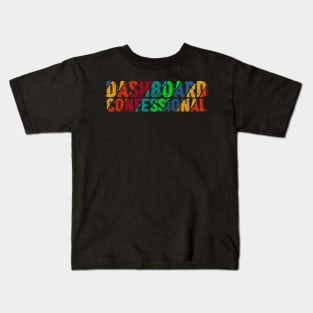 vintage color Dashboard Confessional Kids T-Shirt